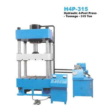 315Ton 4-Post Hydraulic Press with Top Block -1090x800mm / 800x800mm Table- (EX-IMPORT 8-12 weeks)