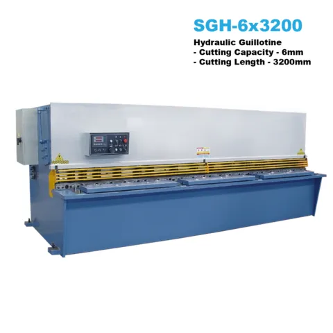 6x3200mm Hydraulic Guillotine with Estun E21 NC Back Gauge Controller