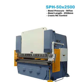 50x2500 Hydraulic Pressbrakes - 50Ton x 2500mm Width