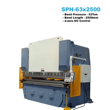 63x2500 Hydraulic Pressbrakes - 63Ton x 2500mm Width